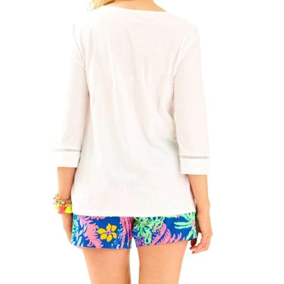 LILLY PULITZER white cotton Tilda tunic top - Picture 2 of 10